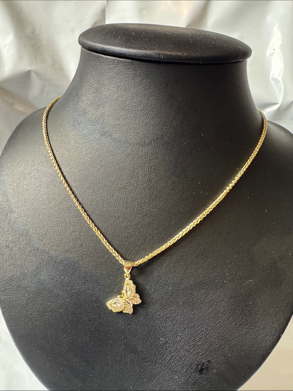 Gold Butterfly Pendant Necklace for Women - Elegant Gold Finish